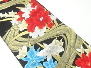 アンティーク　流水に花模様織出し袋帯（材料）